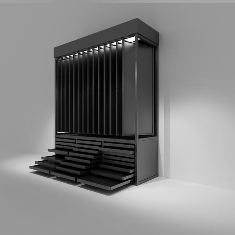 Rack per display di guscet in alluminio