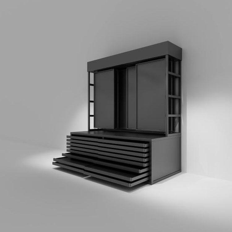 Rack per il display del cassetto piatto